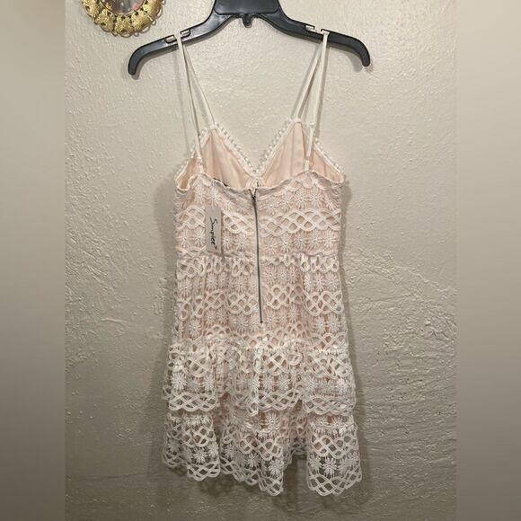Net White Lace Cutout Dress - Picture 10 of 15